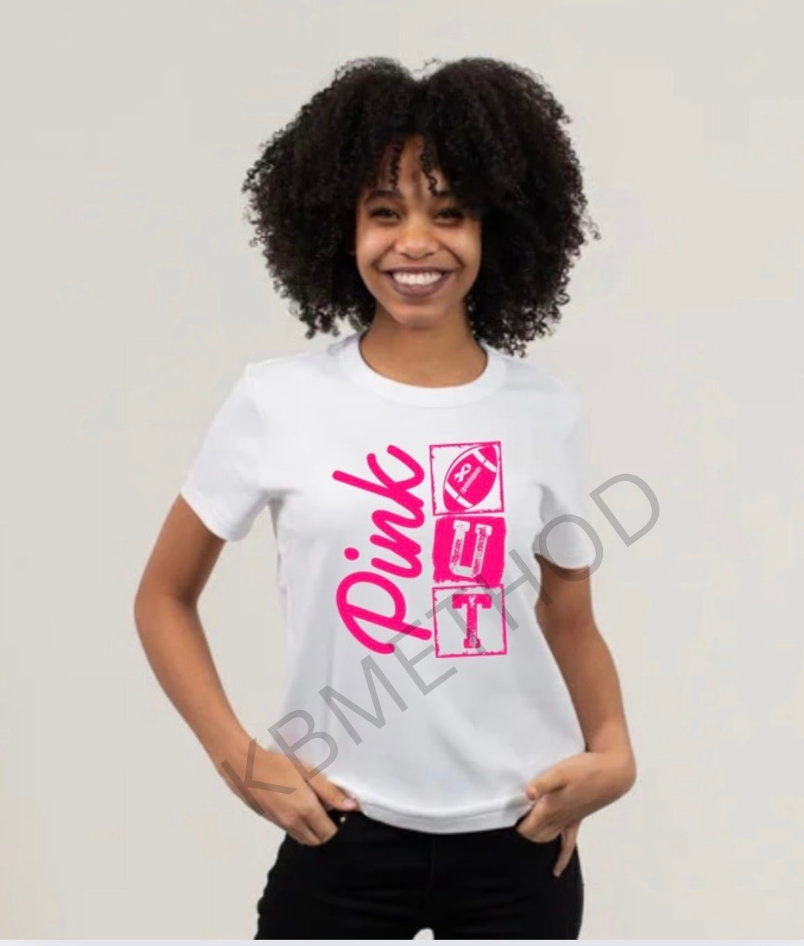 Pink Out Football Breast Cancer Awareness T-Shirt
